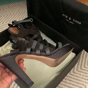 Rag and Bone sandals black suede